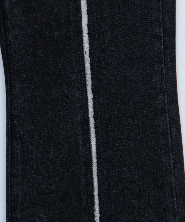 フリンジフレアデニムパンツ