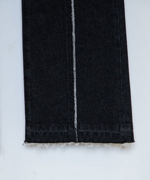 フリンジフレアデニムパンツ