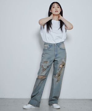 デニム中濃加工色 モデル：167cm L着用