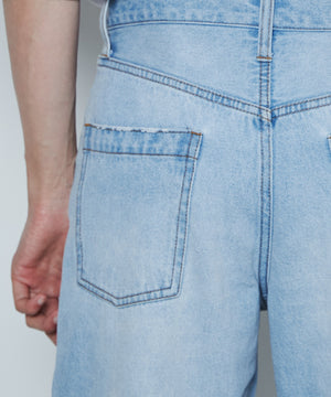 ダメージデニムワイドパンツ