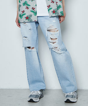 デニム淡色 モデル：181cm L着用