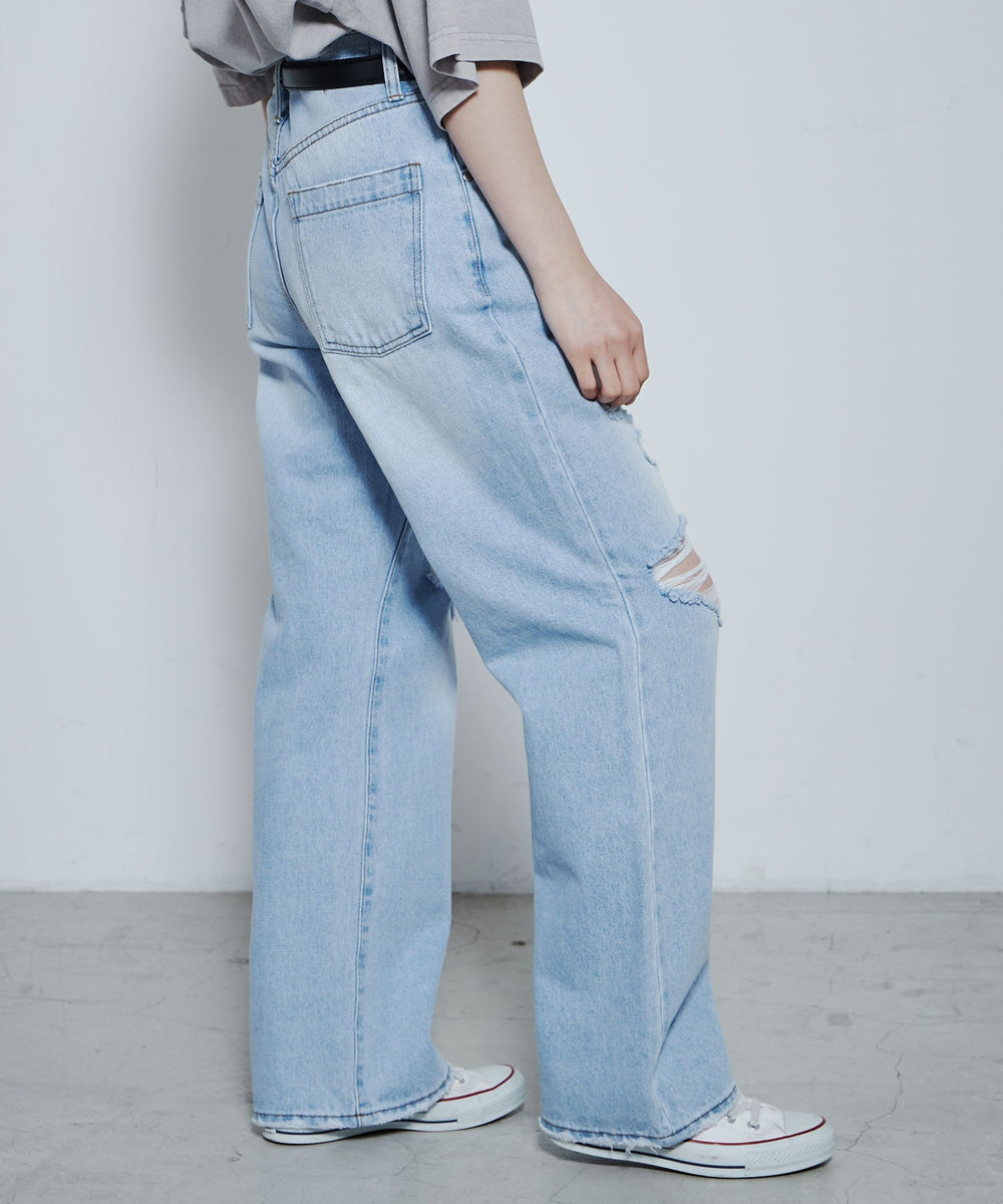 デニム淡色 モデル：167cm M着用