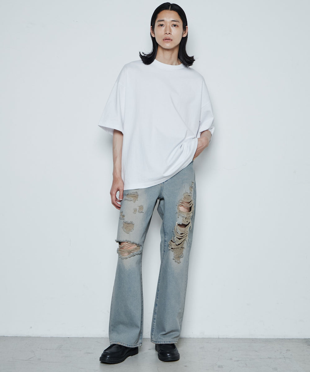 デニム中濃加工色 モデル：181cm L着用