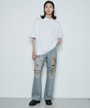 デニム中濃加工色 モデル：181cm L着用