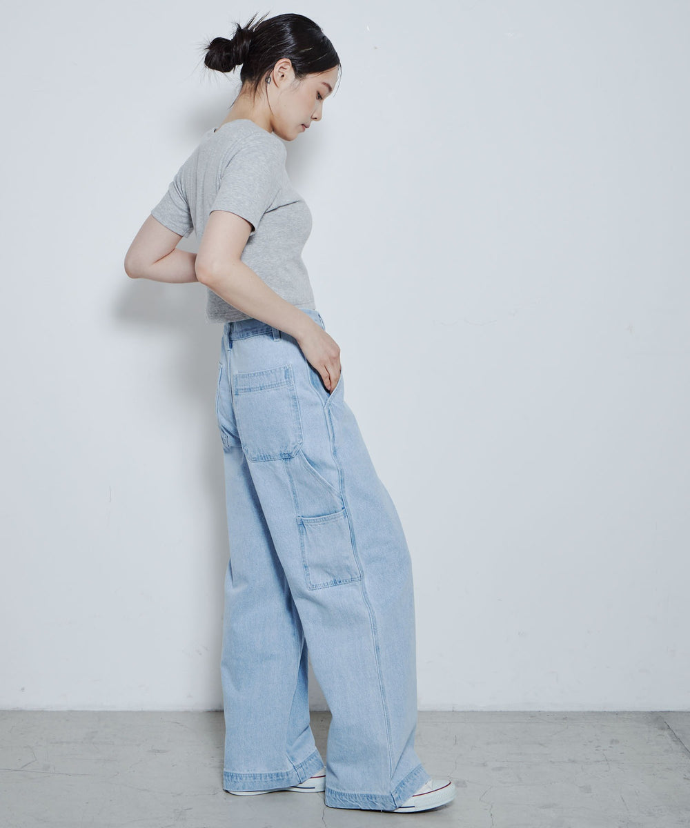 デニム淡色 モデル：167cm M着用