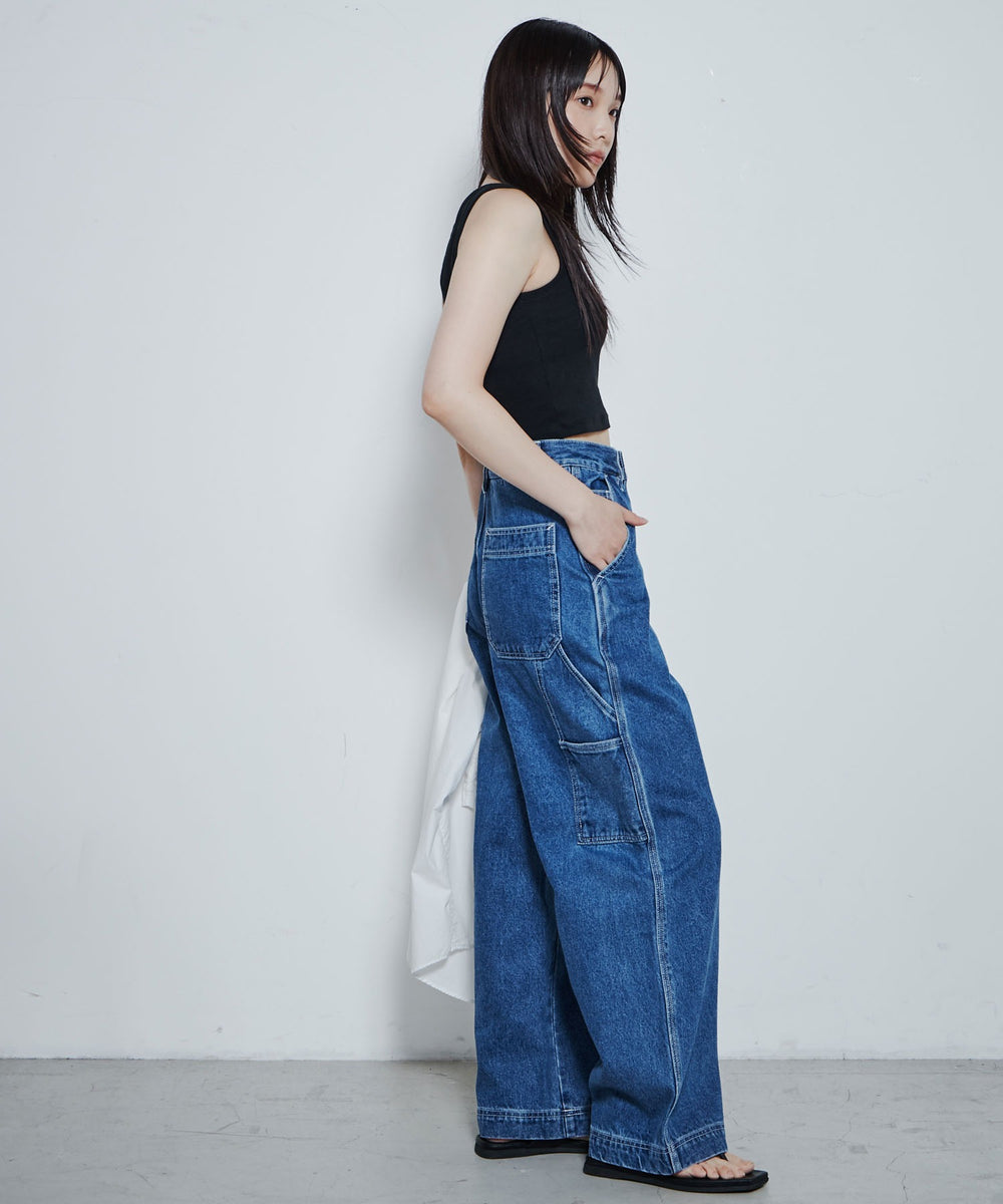 デニム中濃色 モデル：167cm M着用