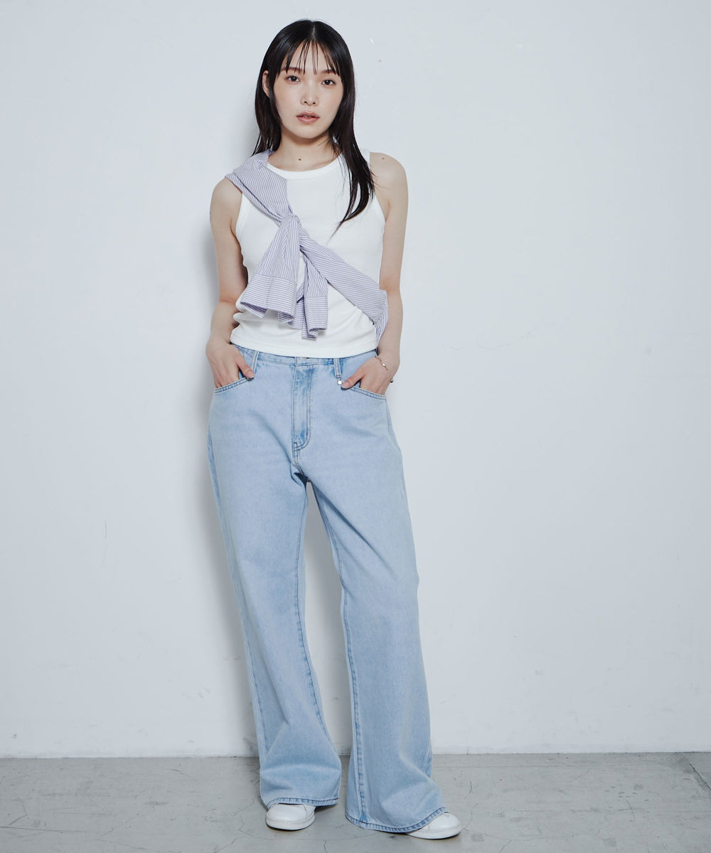 デニム淡色 モデル：167cm M着用