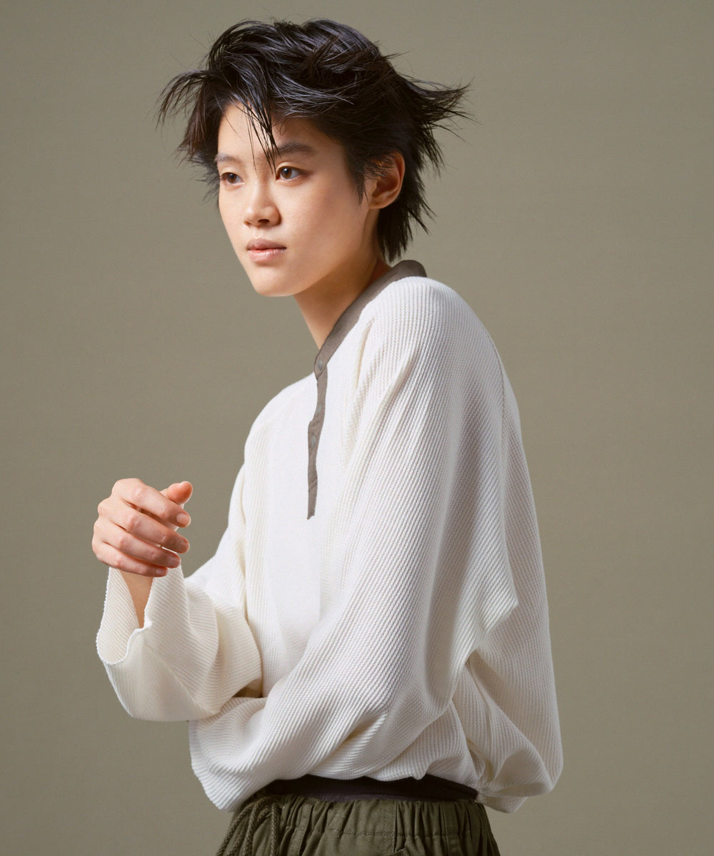 ラグランヘンリーネックT