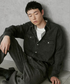 デニムブラックソノタ　モデル:183cm L着用