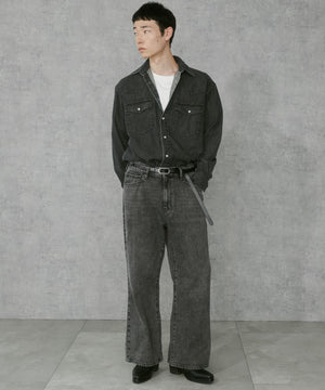 デニムブラックソノタ　モデル:183cm L着用