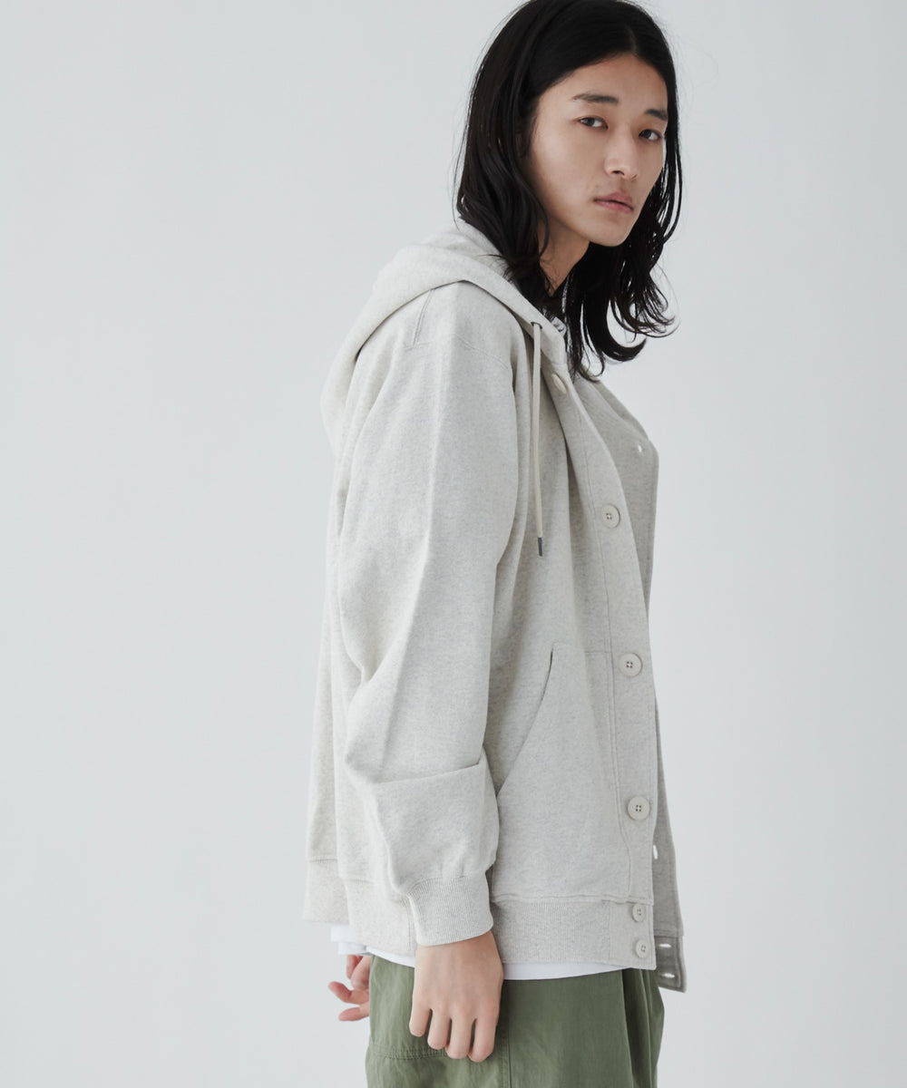 スウェットボタンカーディガン