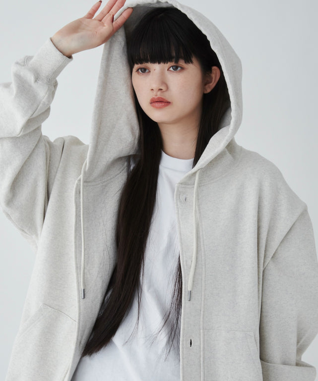 スウェットボタンカーディガン