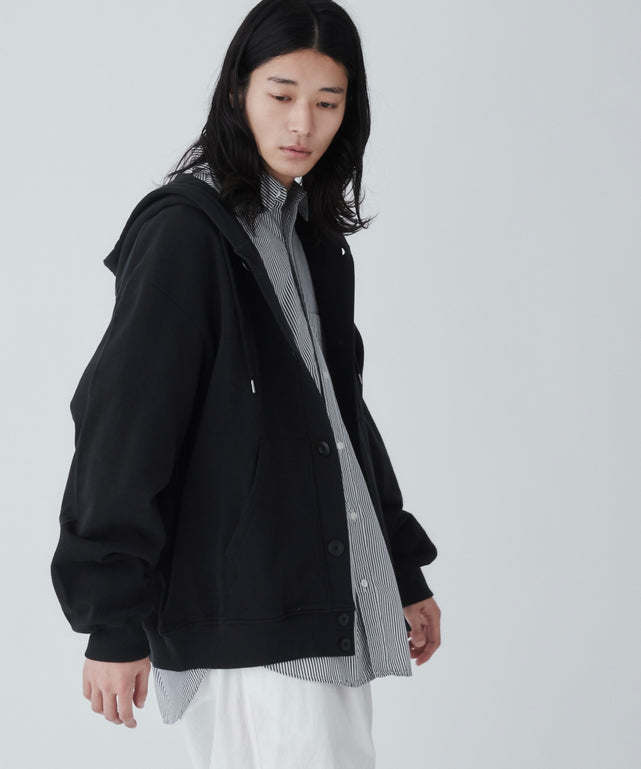 スウェットボタンカーディガン