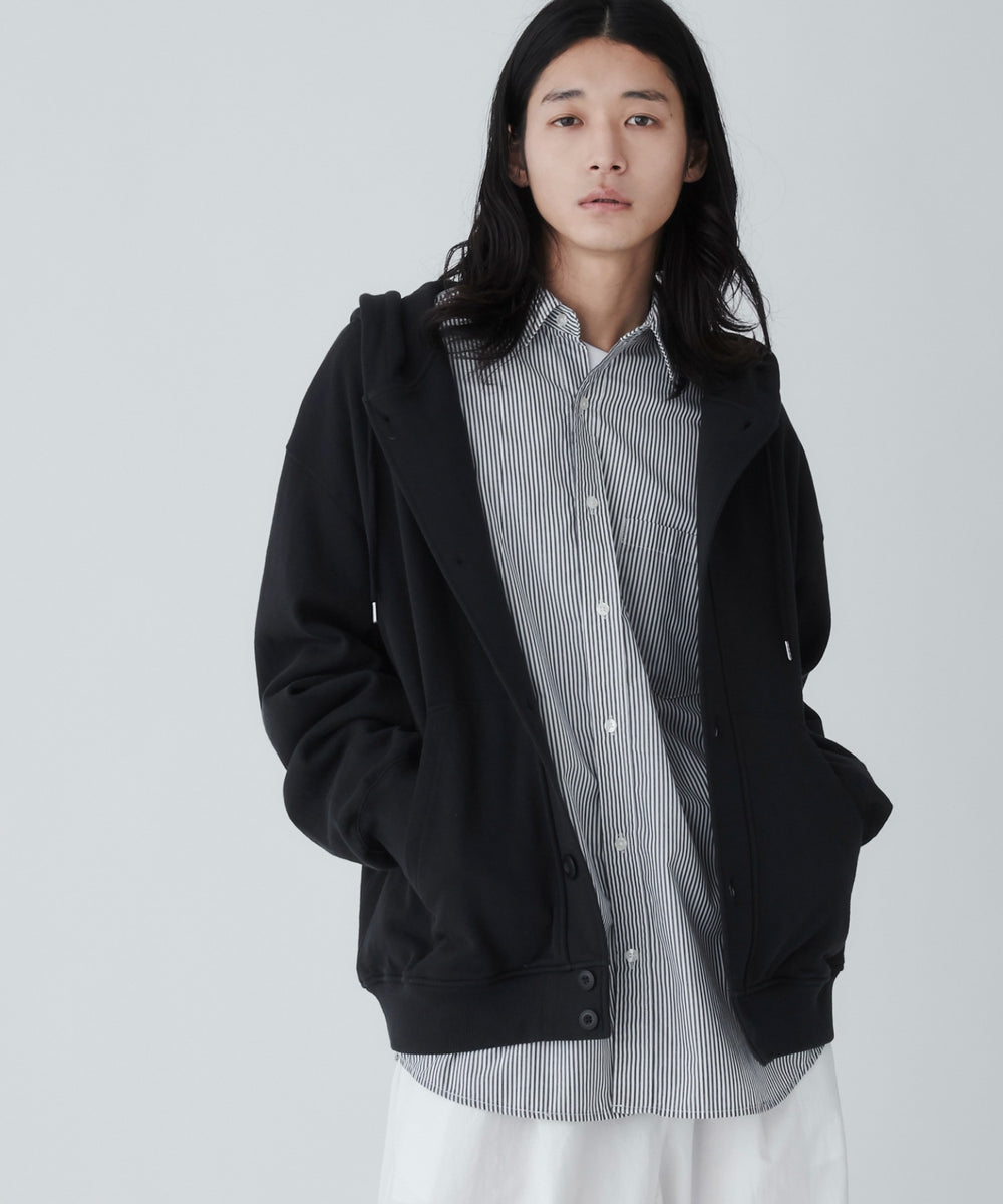 スウェットボタンカーディガン