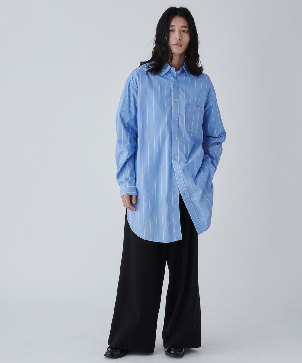 ブルー系ストライプ モデル：181cm L着用