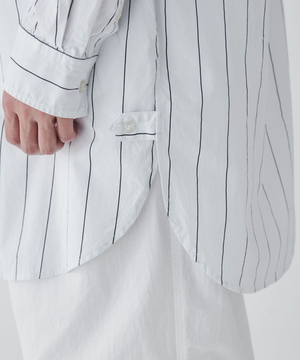 ストライプロングシャツ