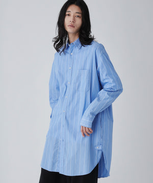 ブルー系ストライプ モデル：181cm L着用