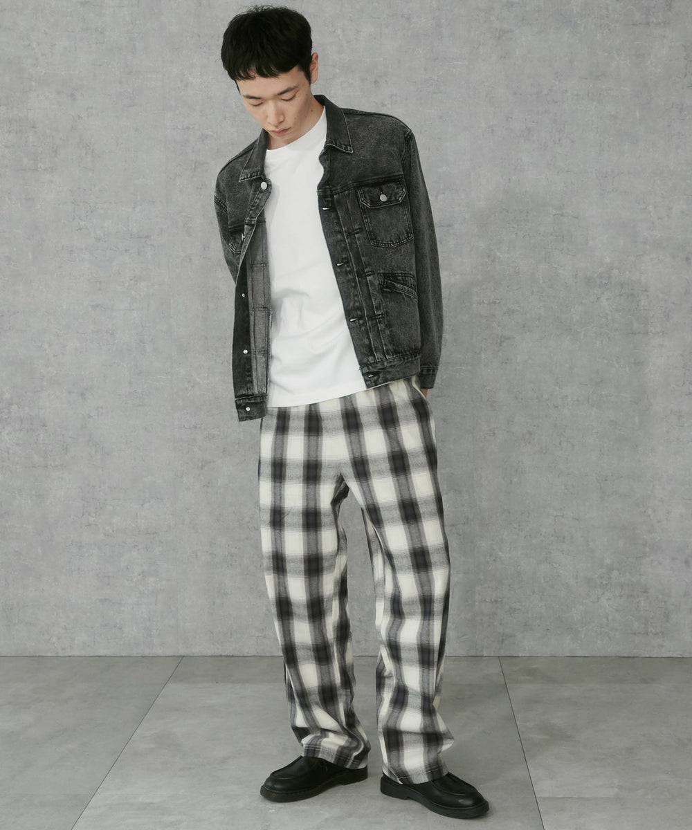 ホワイトチェック1 モデル:183cm L着用