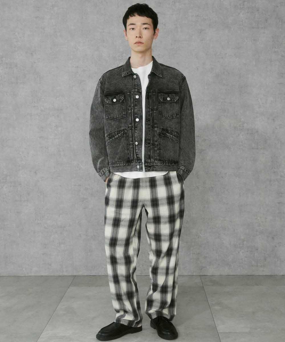 ホワイトチェック1 モデル:183cm L着用