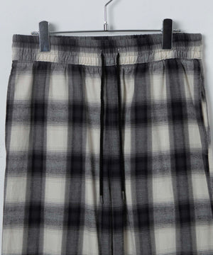 オンブレチェックイージーパンツ