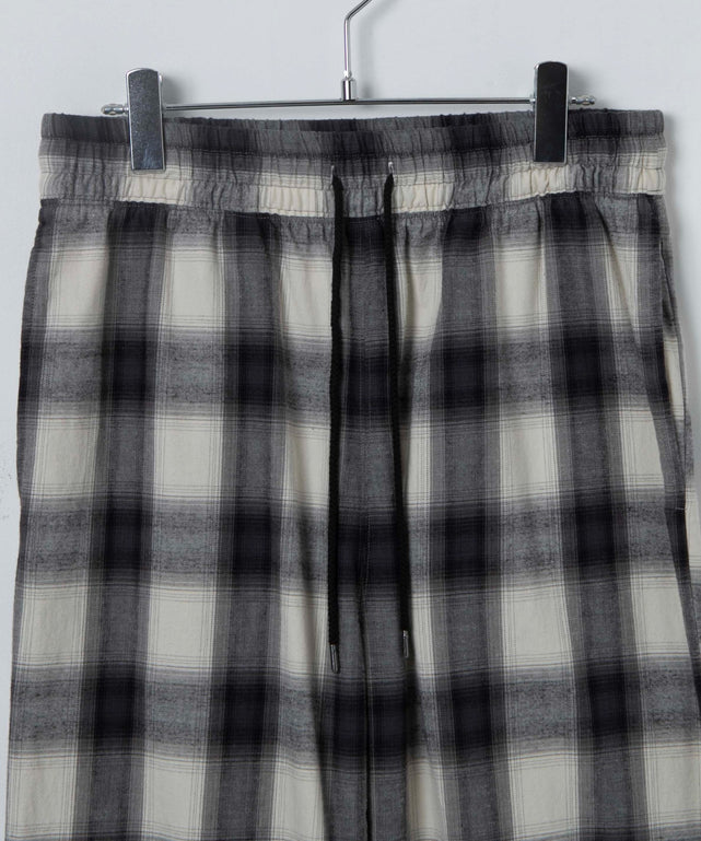 オンブレチェックイージーパンツ