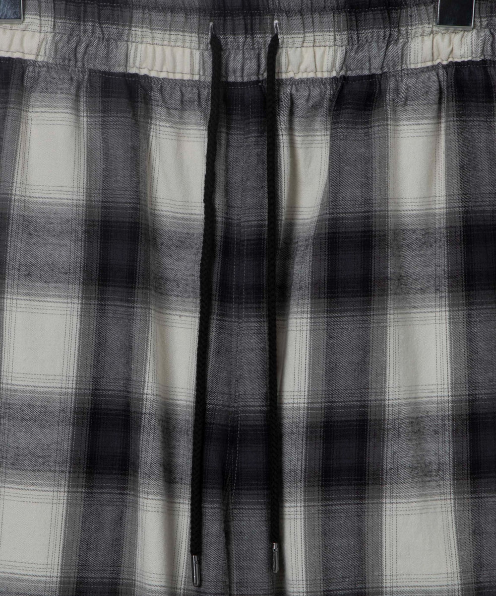 オンブレチェックイージーパンツ