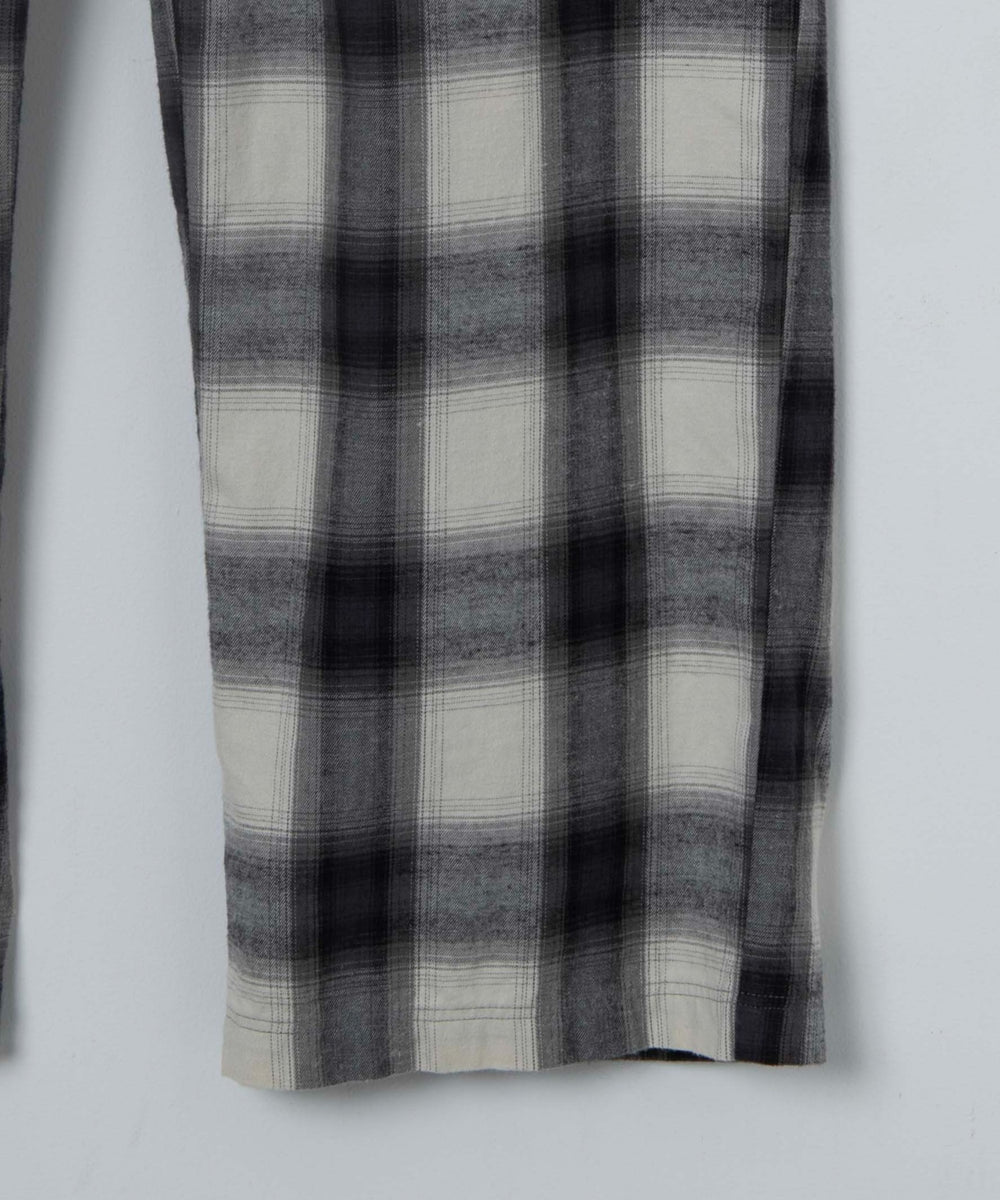 オンブレチェックイージーパンツ