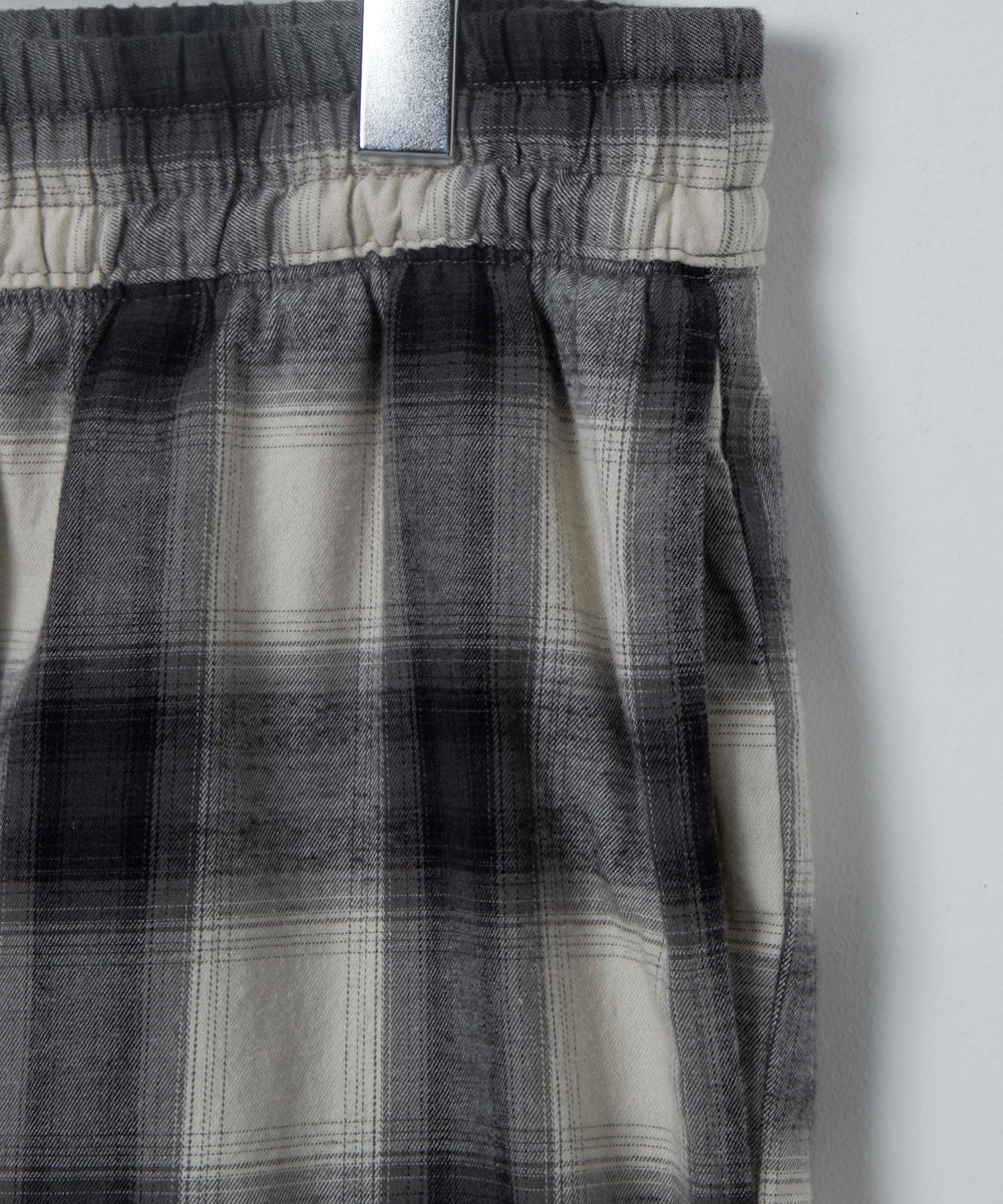 オンブレチェックイージーパンツ
