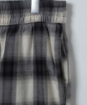 オンブレチェックイージーパンツ