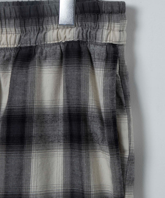 オンブレチェックイージーパンツ