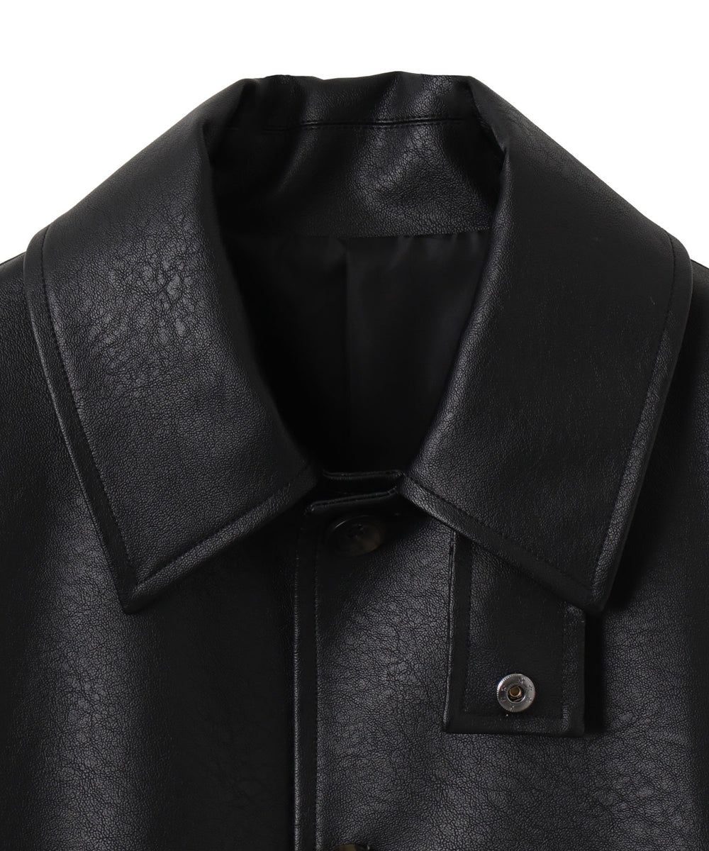 シンセティック合皮カーコート