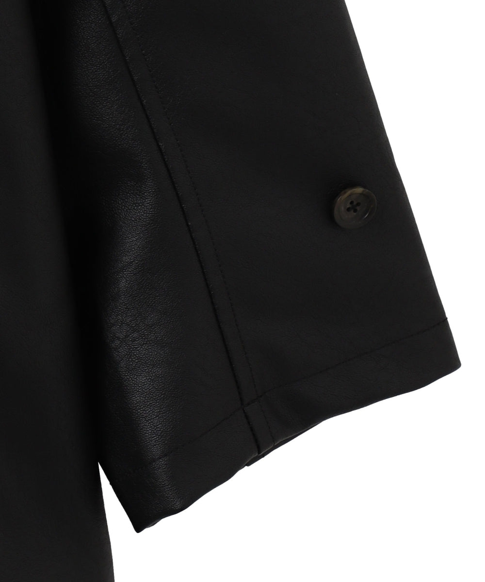 シンセティック合皮カーコート