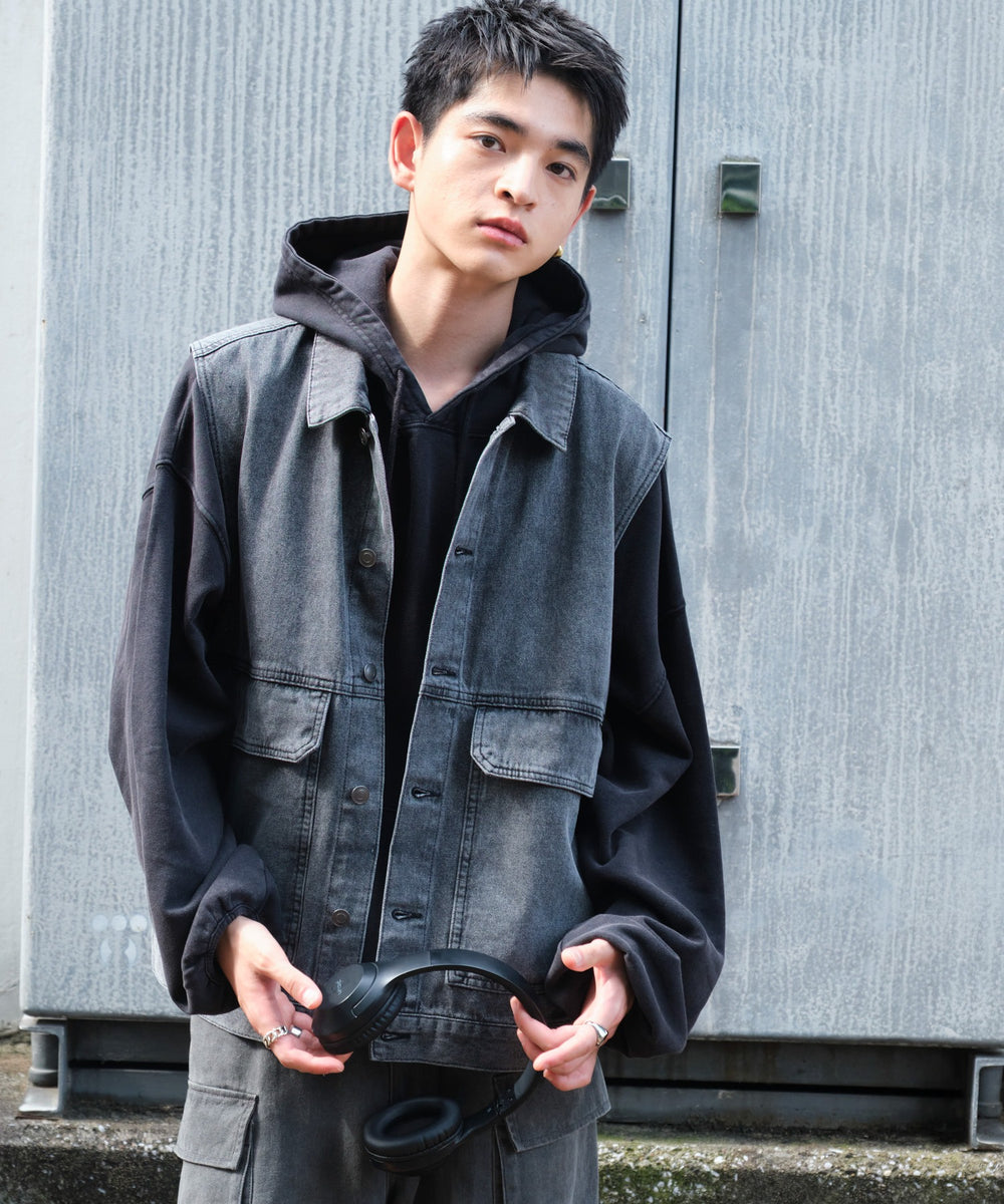 デニムブラック モデル：180cm L着用