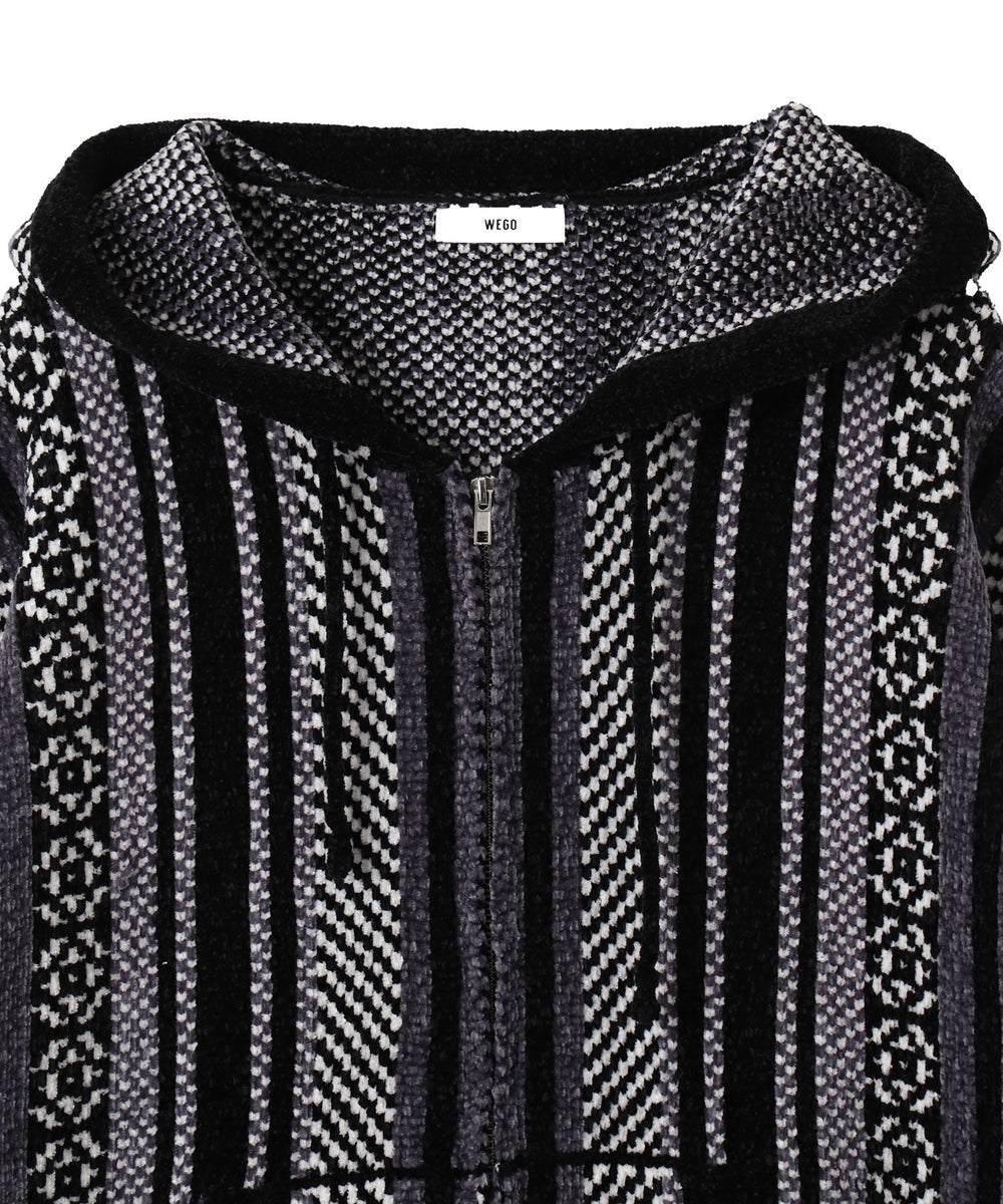 ベロアモールジップパーカー