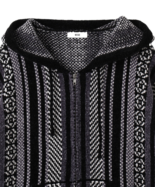 ベロアモールジップパーカー