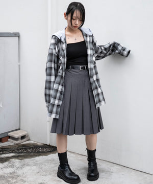 ブラックチェック　モデル：159cm L着用