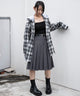 ブラックチェック　モデル：159cm L着用