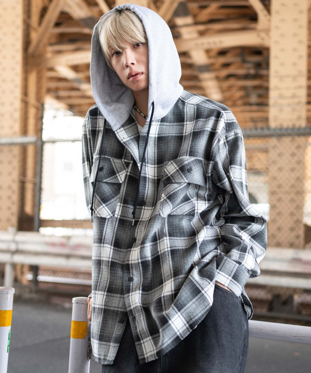 ブラックチェック1 モデル：175cm L着用