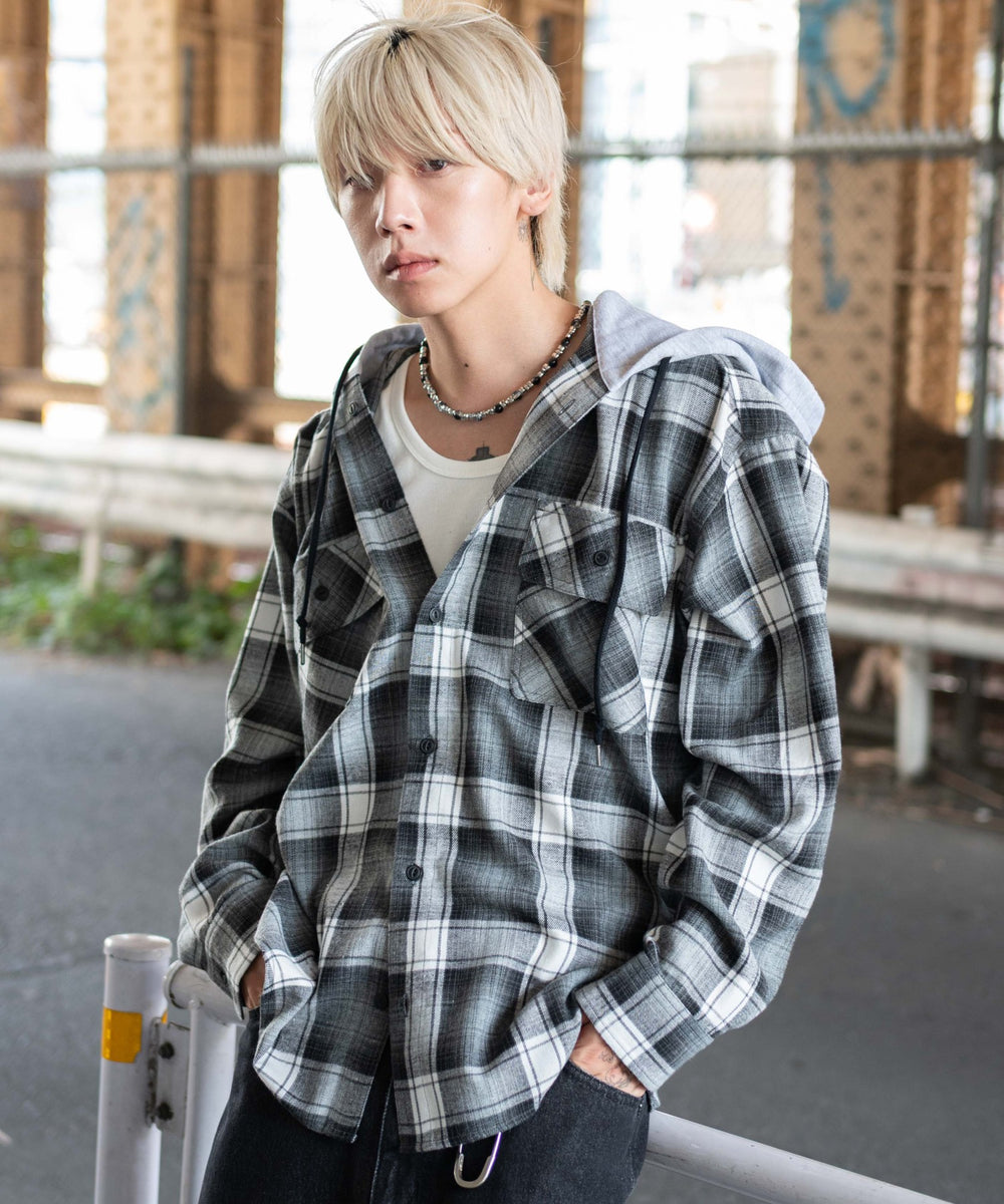 ブラックチェック1 モデル：175cm L着用