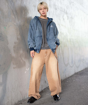 デニム淡加工 モデル：175cm L着用