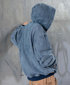 デニム淡加工 モデル：175cm L着用