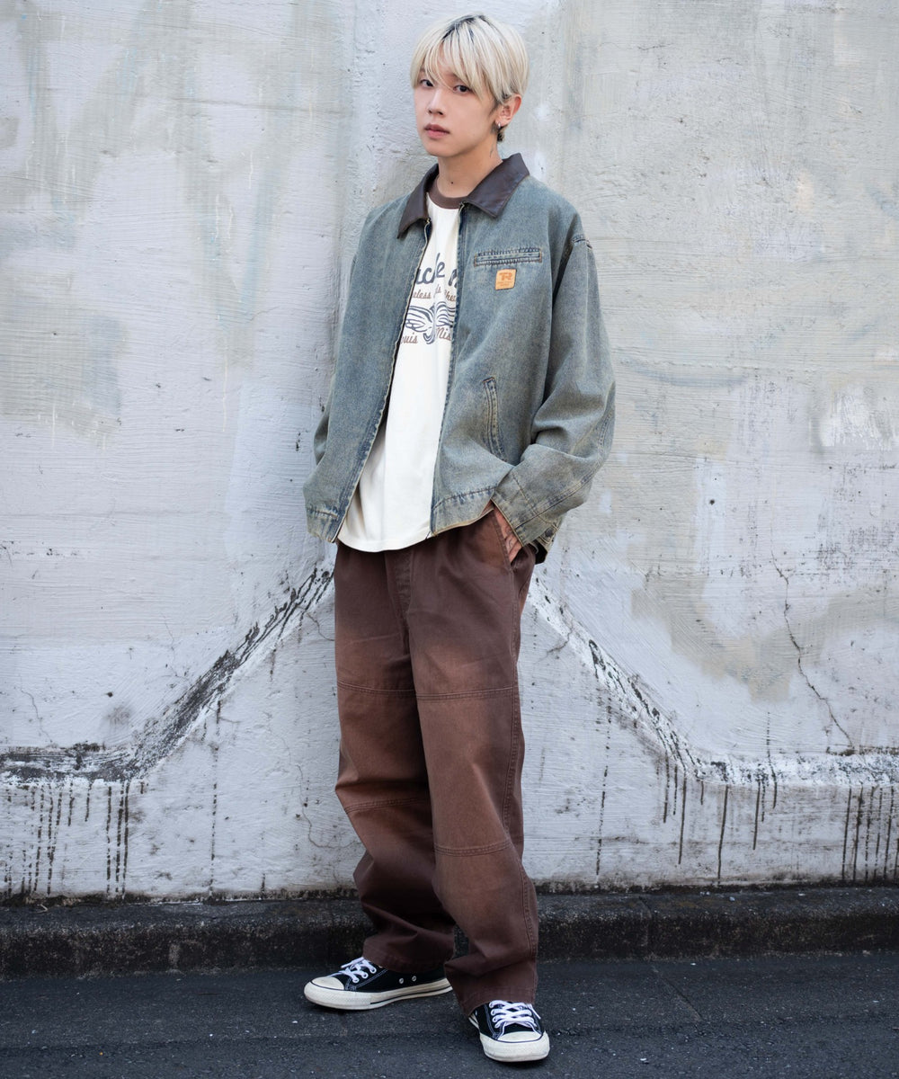 デニム淡加工 モデル：175cm L着用