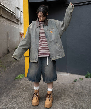 デニム淡加工　モデル：159cm L着用