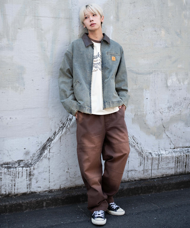 デニム淡加工 モデル：175cm L着用