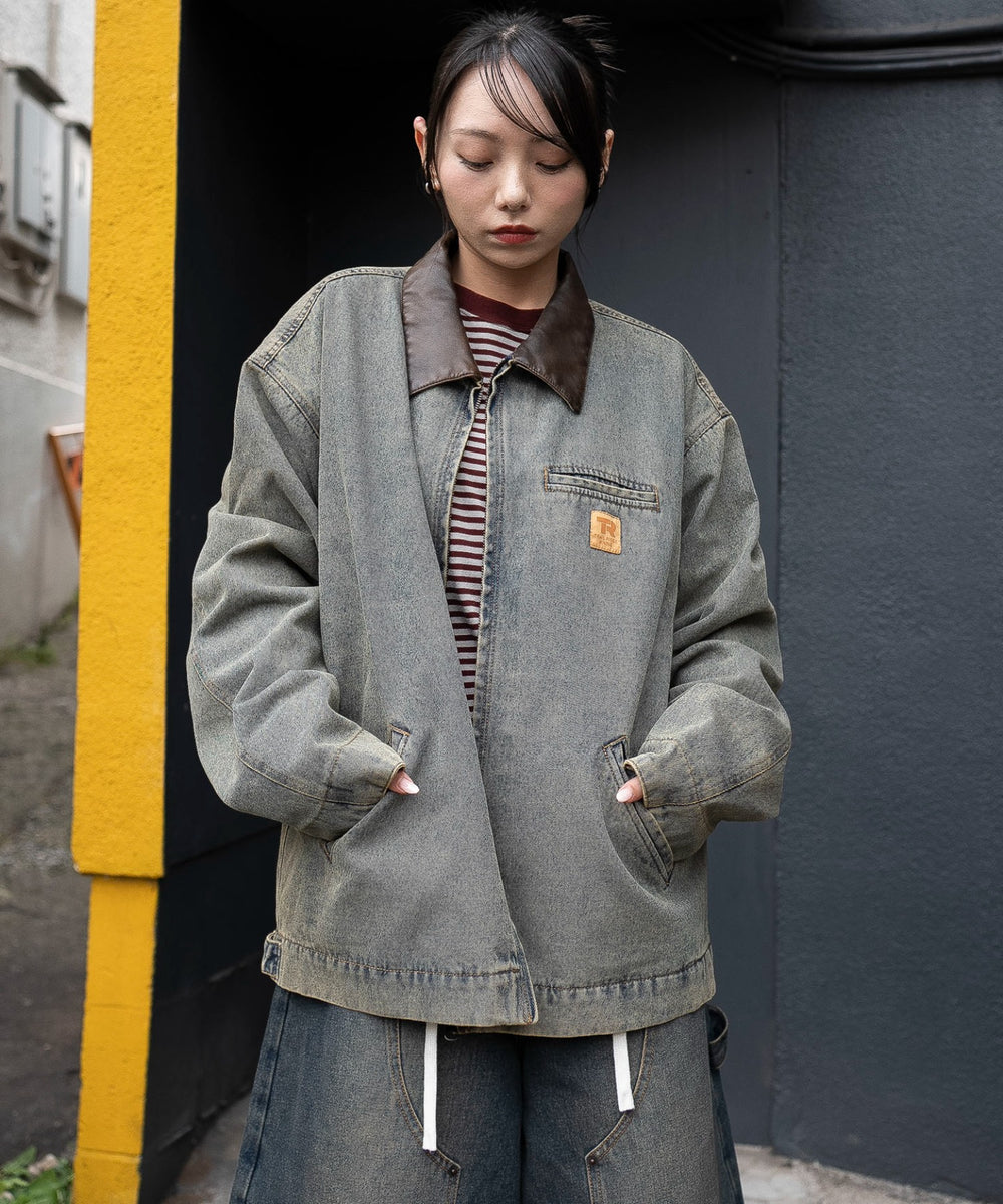 デニム淡加工　モデル：159cm L着用