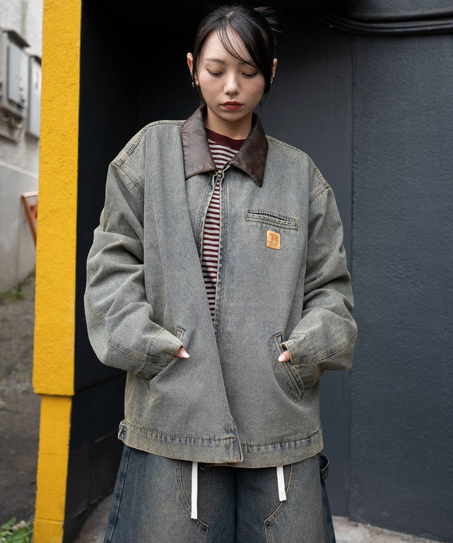 デニム淡加工　モデル：159cm L着用