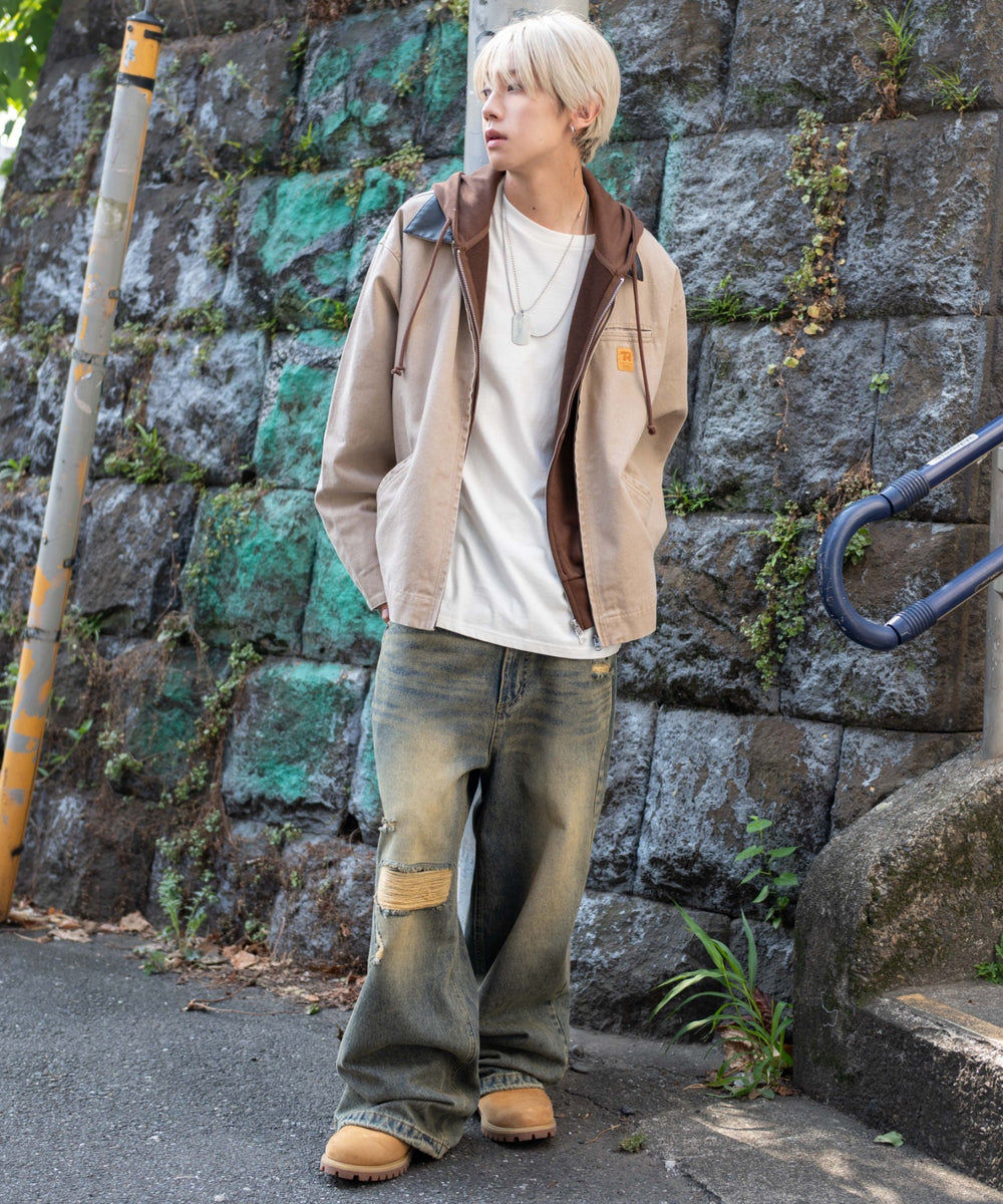 ベージュ モデル：175cm L着用