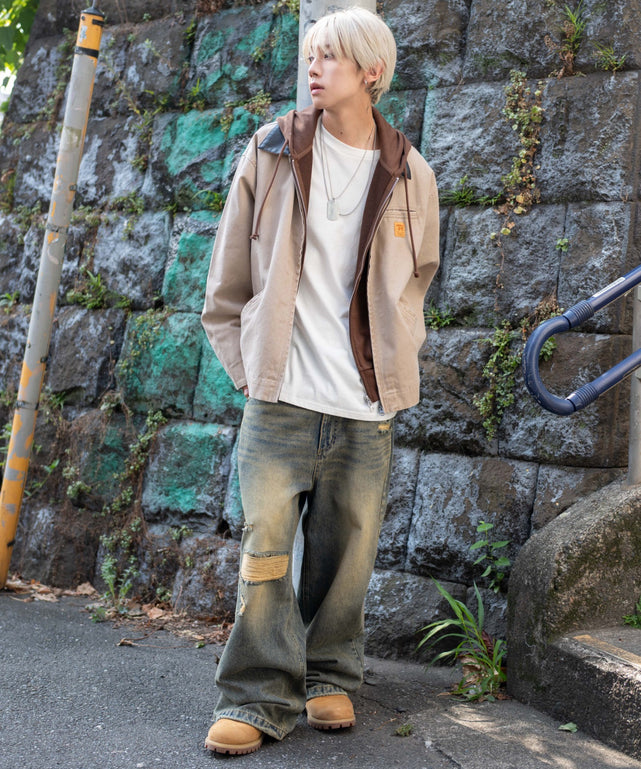 ベージュ モデル：175cm L着用