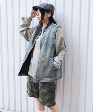 デニム淡加工 モデル：159cm L着用