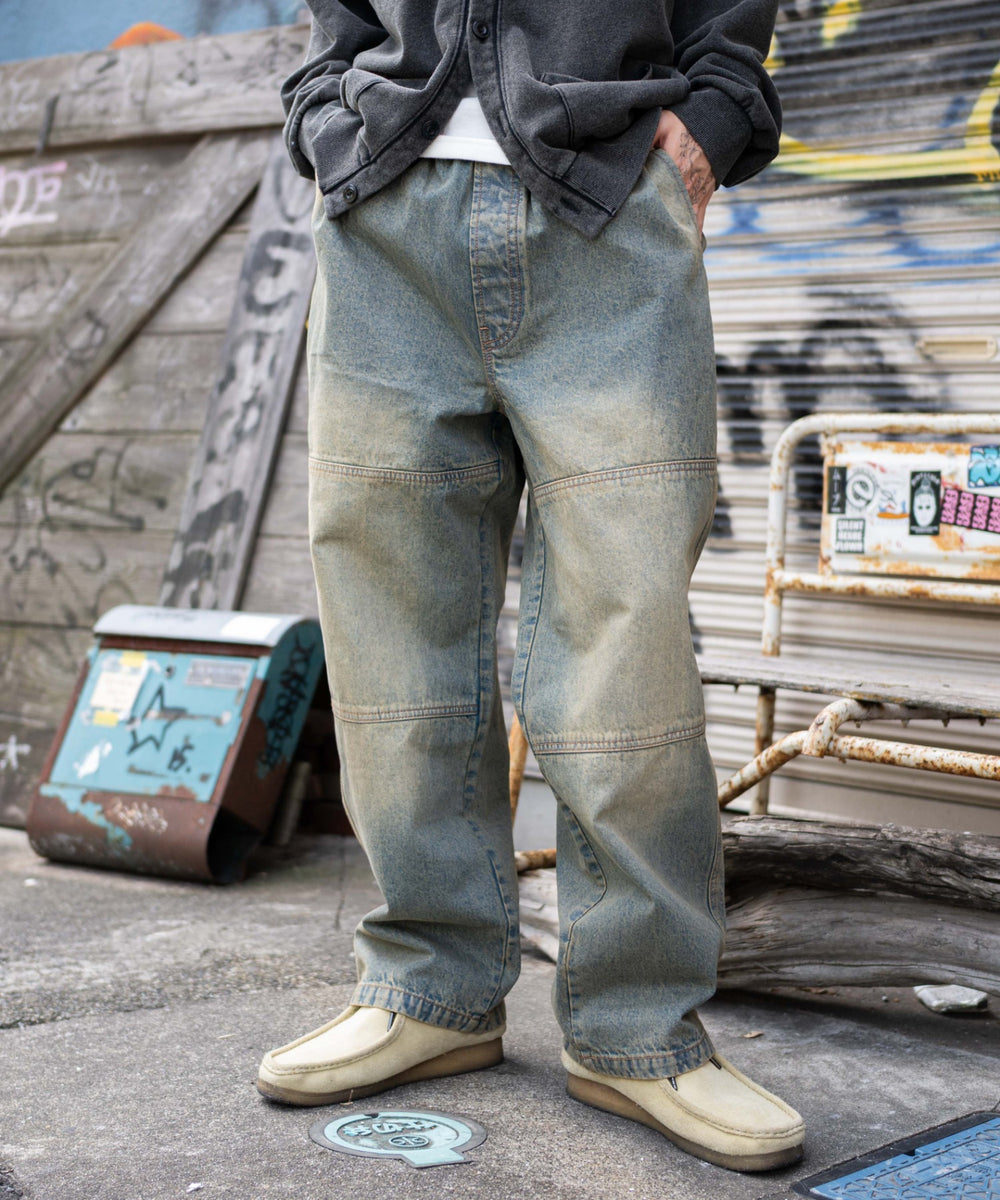 デニム淡加工 モデル：175cm L着用